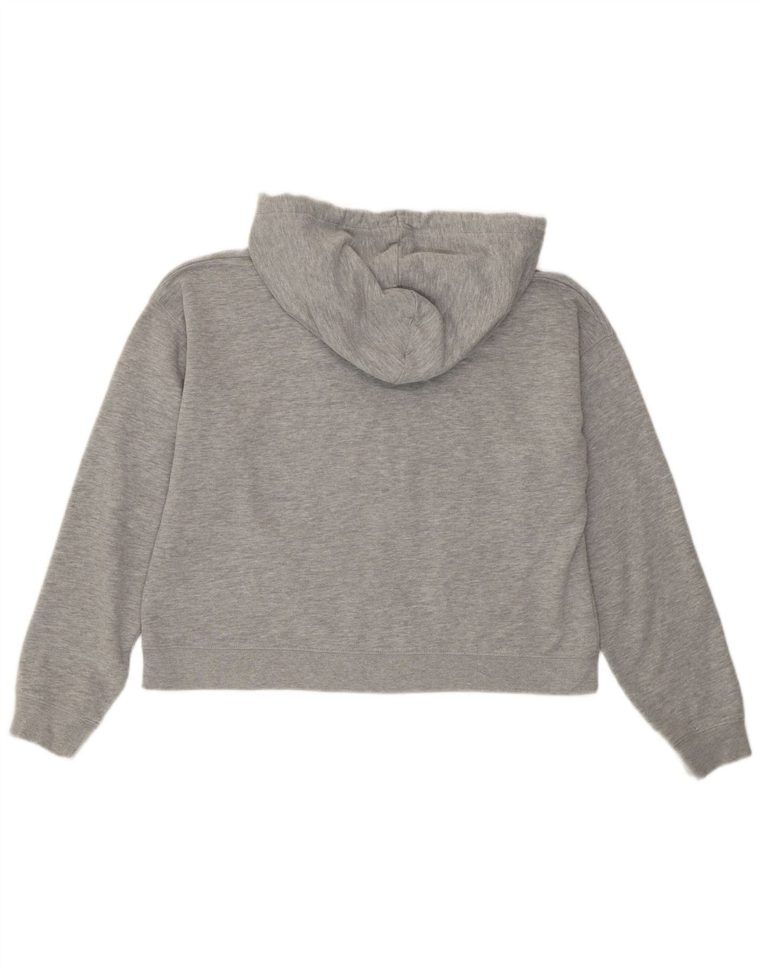 JACK WILLS Maglione con cappuccio grafico da donna corto UK 12 Cotone grigio medio