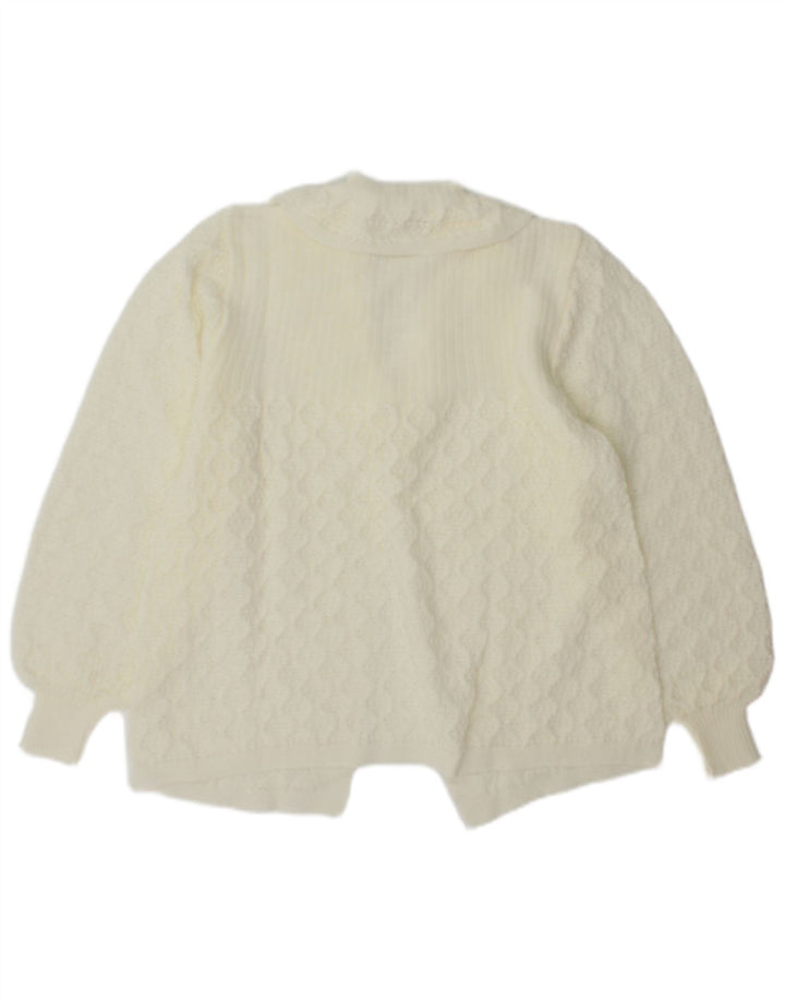 Maglione cardigan da donna Simon UK 12 bianco medio