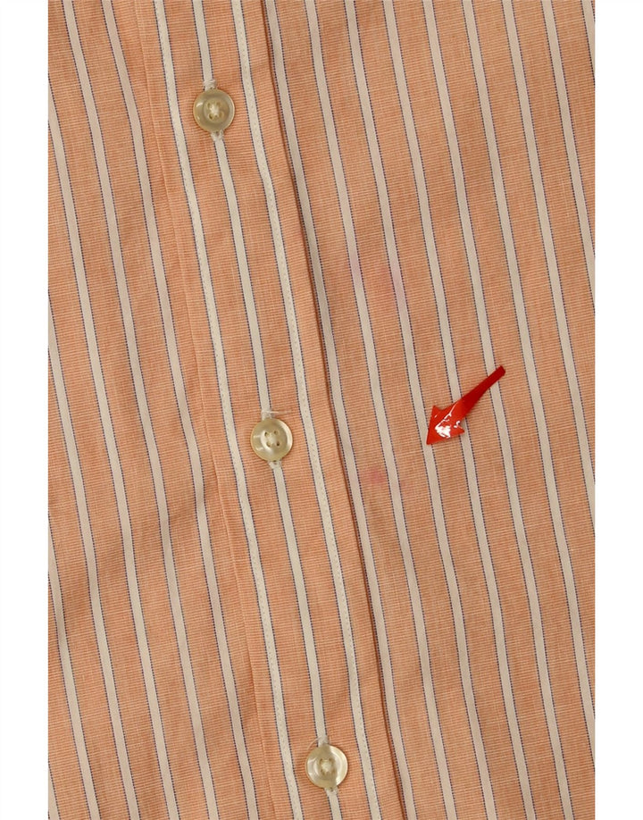 NAUTICA Mens Active Shirt Size 15 1/2 Medium Orange Striped Cotton Vintage Nautica and Second-Hand Nautica from Messina Hembry 