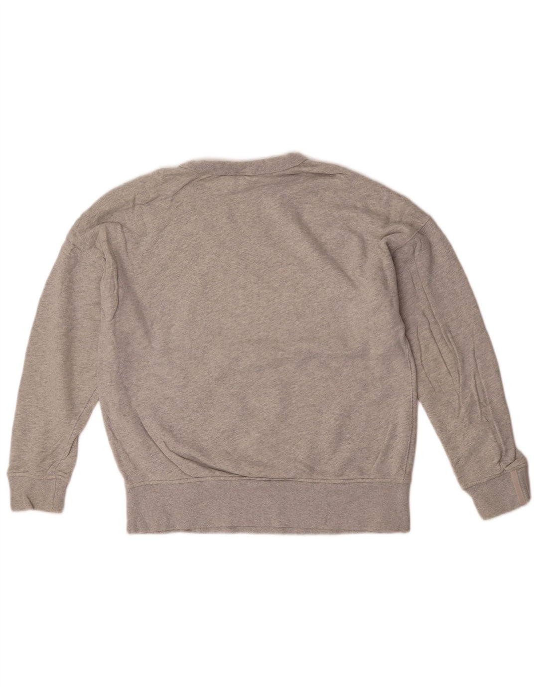 Felpa oversize da donna Adidas maglione UK 8 piccolo cotone chiazzato grigio