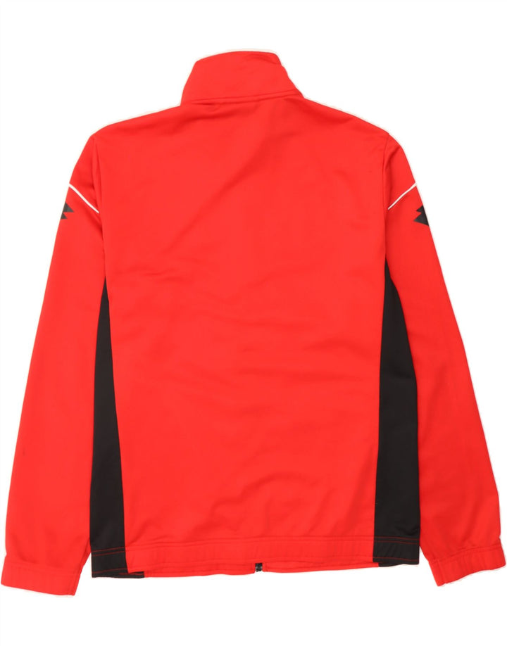LOTTO Mens Tracksuit Top Jacket Large Red Colourblock Polyester Vintage Lotto and Second-Hand Lotto from Messina Hembry 