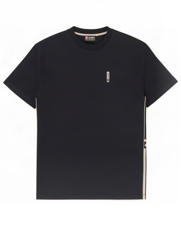T-shirt da uomo Lotto Top UK 40/42 Large Blu Navy in cotone color block