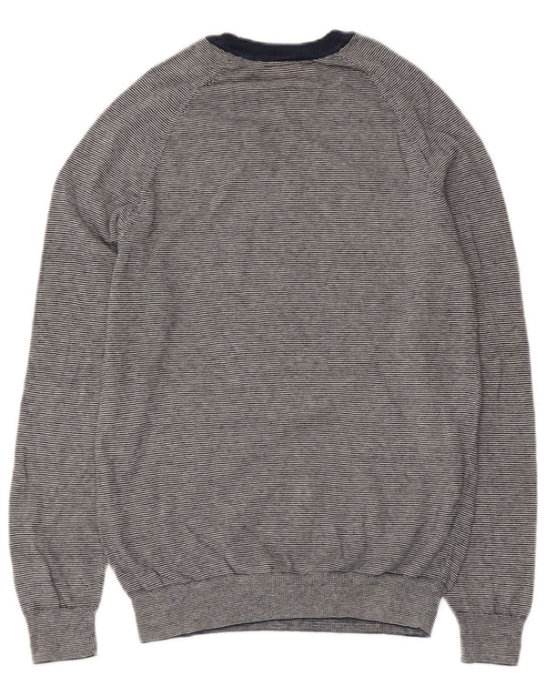 Maglione da uomo girocollo Superdry XS in cotone gessato blu navy