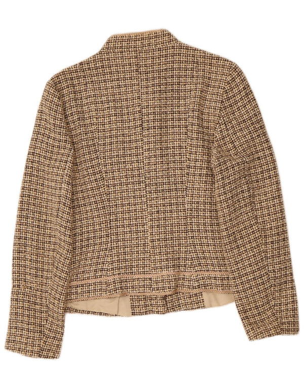 Giacca blazer da donna Zara EU 42 Acrilico a quadri beige grande