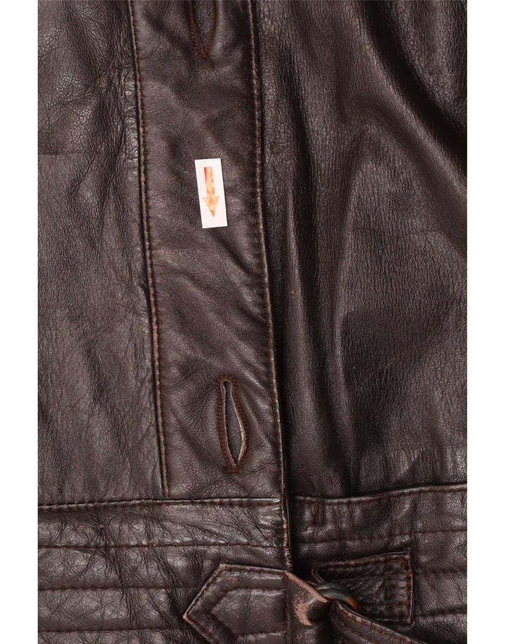 Cappotto in pelle da donna Harrods EU 40 Marrone medio