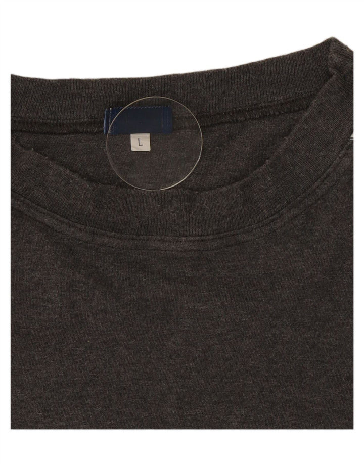 T-shirt da uomo Asics Top Large in cotone grigio