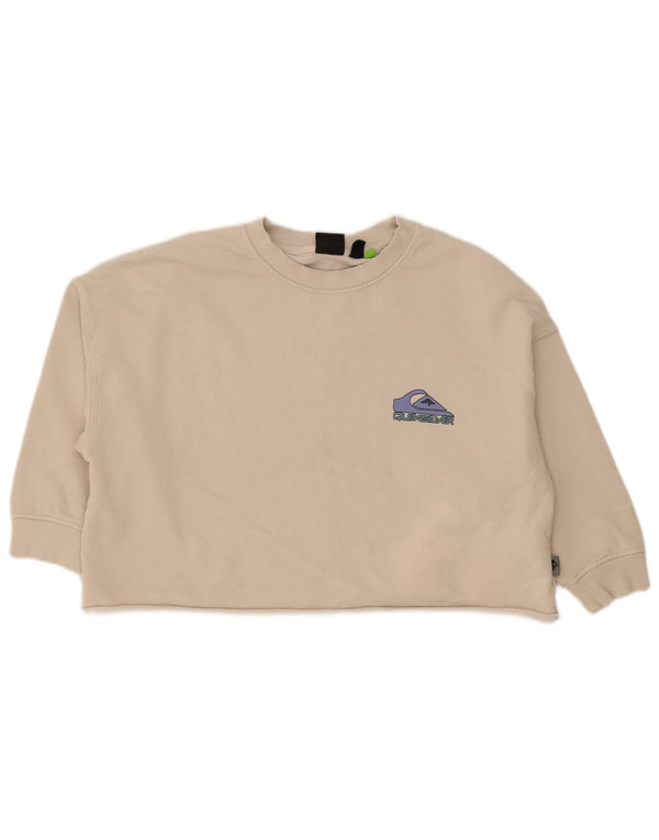 Felpa corta oversize da donna Animal UK 10 piccola bianco sporco