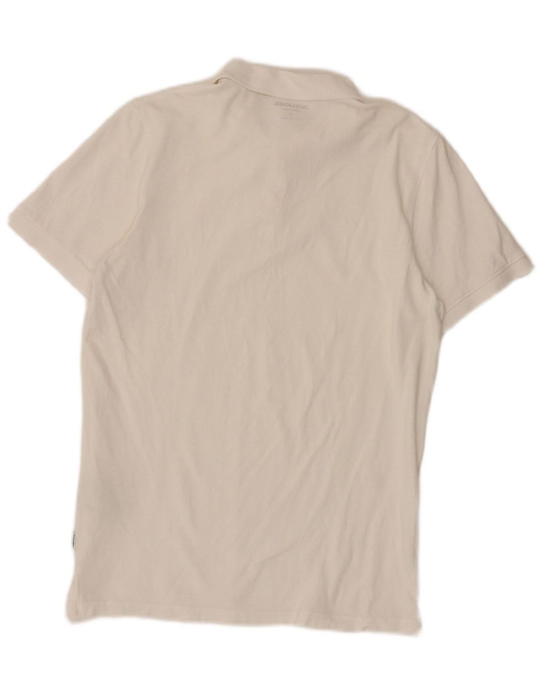 Polo da uomo Regular Fit Jack & Jones in cotone bianco medio