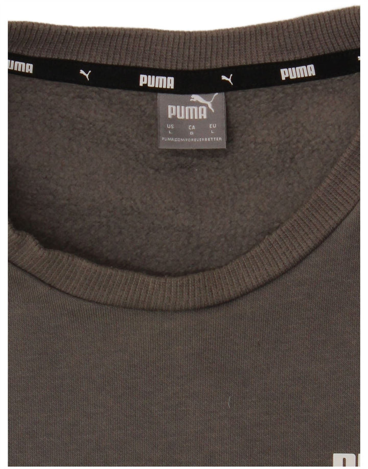 Felpa PUMA da donna maglione UK 16 grande grigio