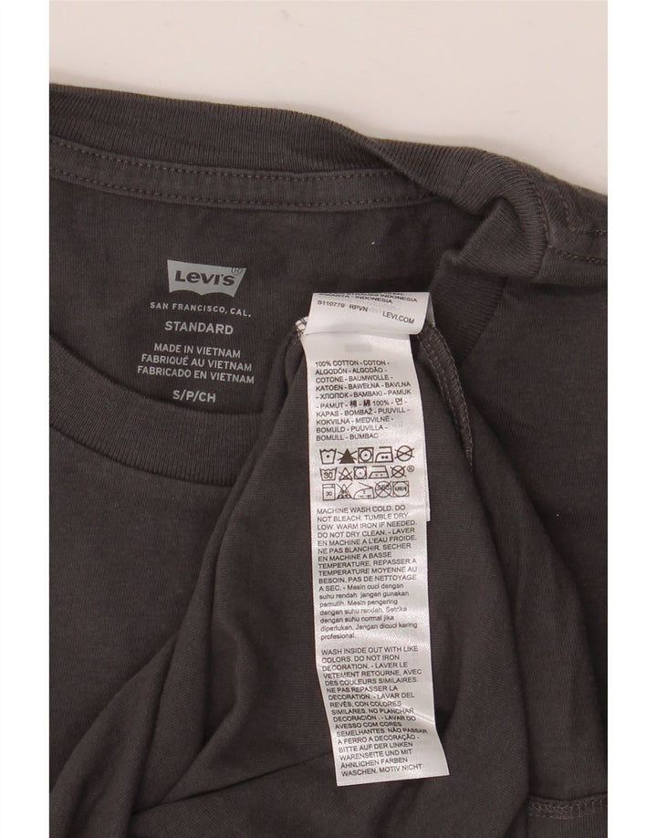 T-shirt grafica standard da uomo LEVI'S Top piccola in cotone grigio