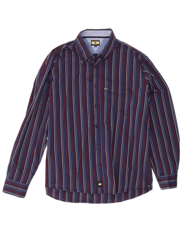 Camicia da uomo Navigare XL a righe blu navy