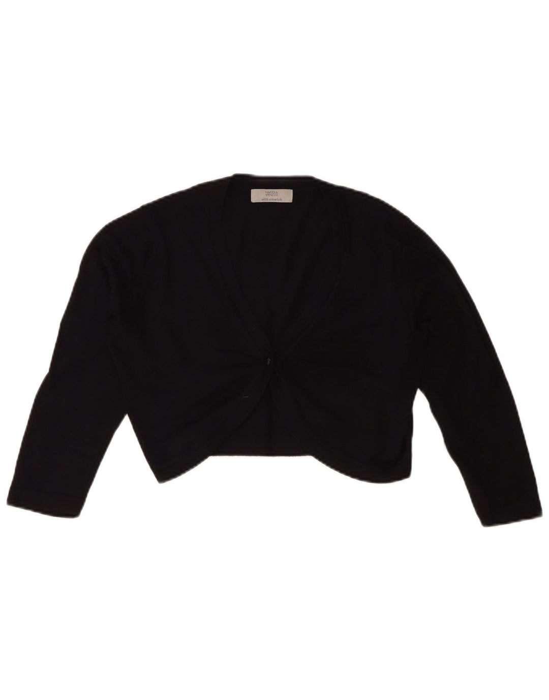 Maglione cardigan con maniche a 3/4 da donna Marks & Spencer UK 12 medio nero