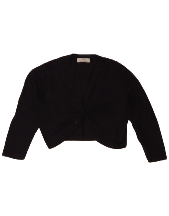 Maglione cardigan con maniche a 3/4 da donna Marks & Spencer UK 12 medio nero