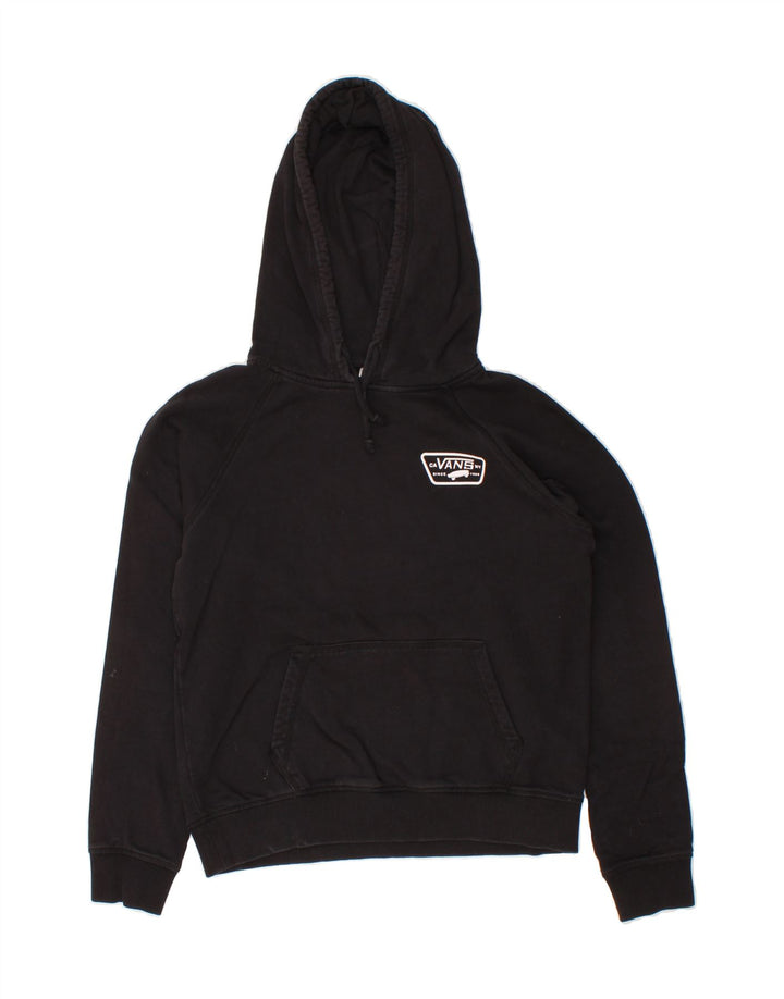VANS Womens Hoodie Jumper UK 10 Small Black Cotton Vintage Vans and Second-Hand Vans from Messina Hembry 