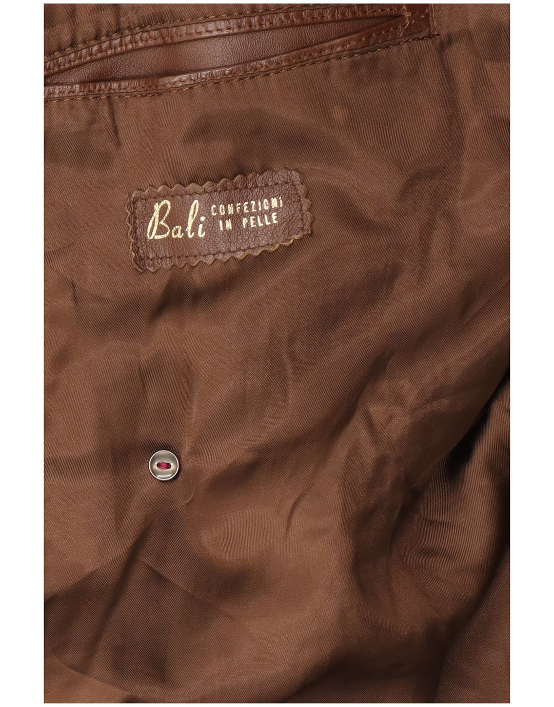 Cappotto in pelle da uomo VINTAGE UK 38 Pelle marrone medio