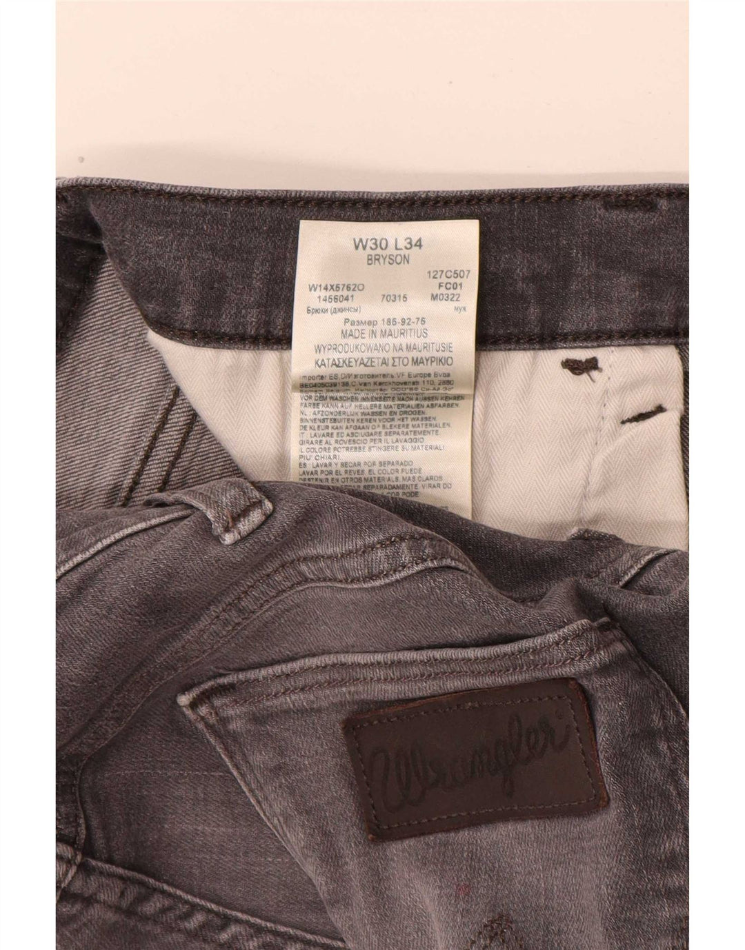 Jeans slim da donna Wrangler W30 L31 cotone grigio