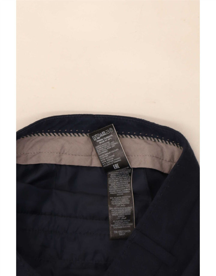 Pantaloni da abito da donna Marks & Spencer UK 12 Medium W30 L30 Blu Navy