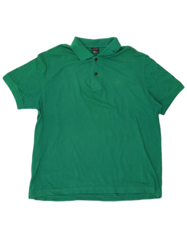 Polo da yachting da uomo Paul & Shark XL in cotone verde