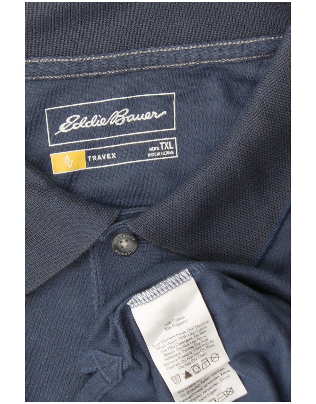 Polo da uomo EDDIE BAUER XL in cotone blu