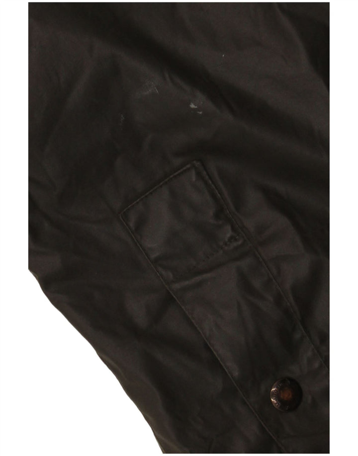 Giacca vintage da uomo in cotone cerato UK 40 grande verde