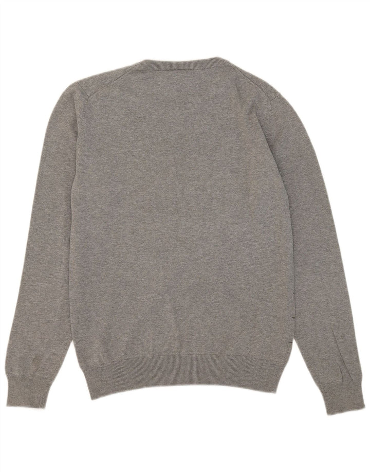 Maglione maglione girocollo da uomo Puma a righe grigio medio
