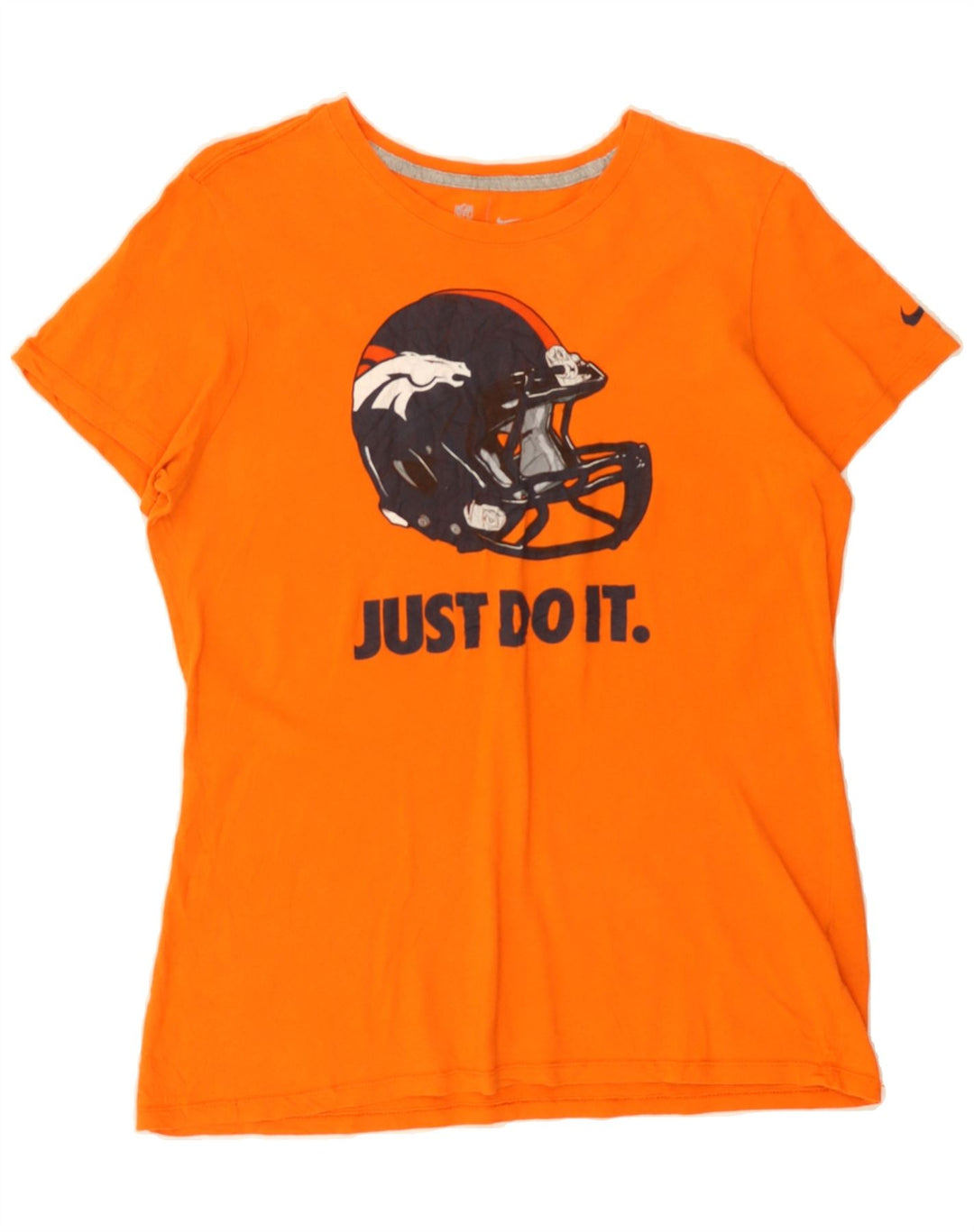 NFL Womens Big & Tall Graphic T-Shirt Top UK 18 XL Orange Cotton Vintage NFL and Second-Hand NFL from Messina Hembry 