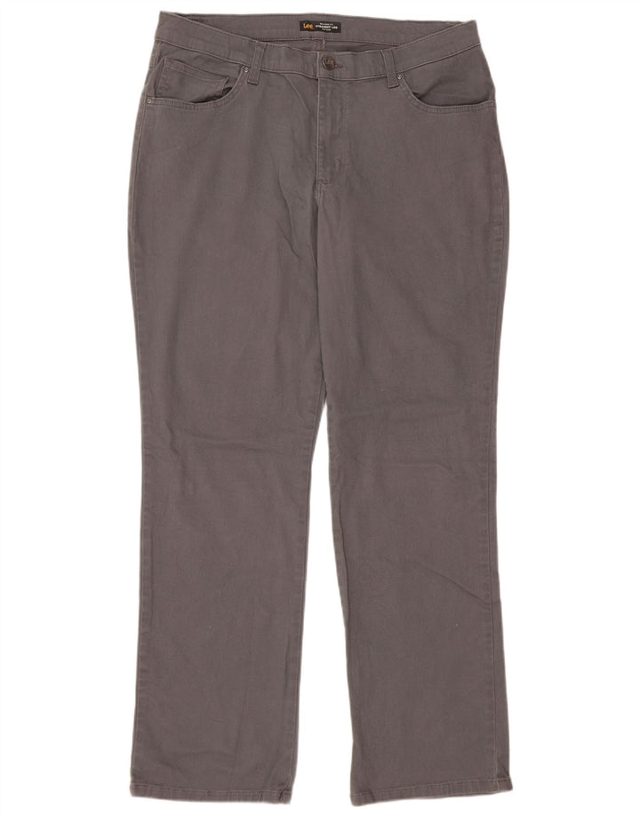 Pantaloni casual LEE da donna a vita media con vestibilità rilassata US 14 XL W36 L30 Grigio