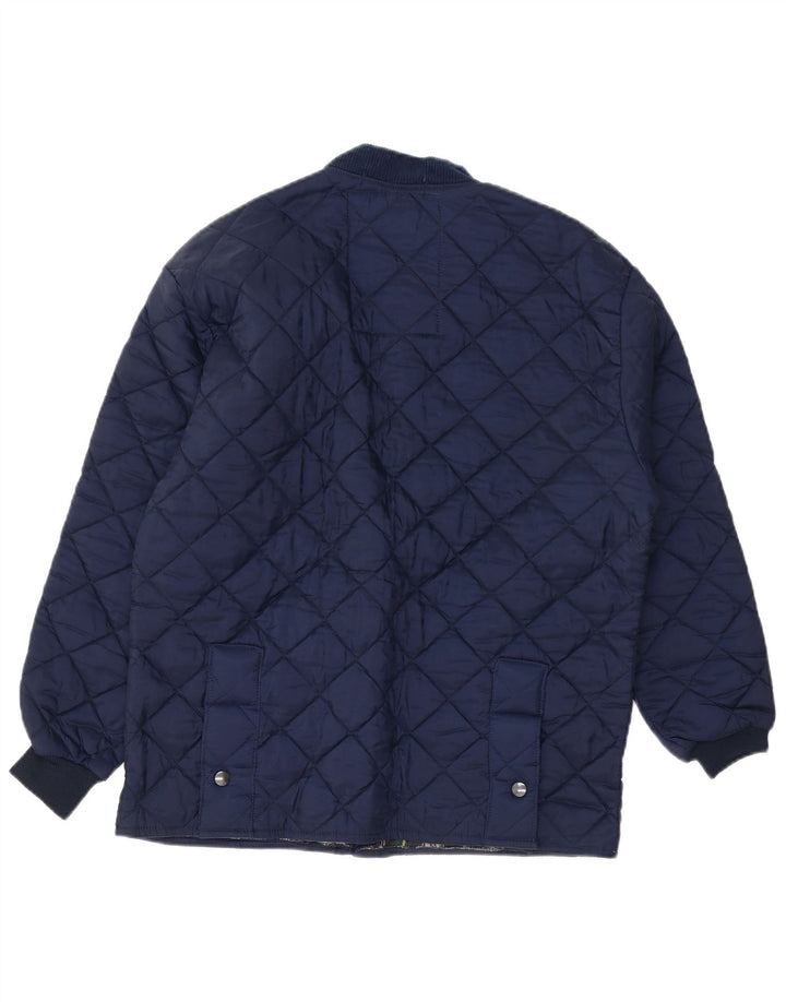 Giacca trapuntata da uomo VINTAGE UK 34 XS Blu Navy