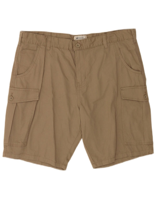 Pantaloncini cargo da uomo Mountain Warehouse W36 grandi in cotone beige