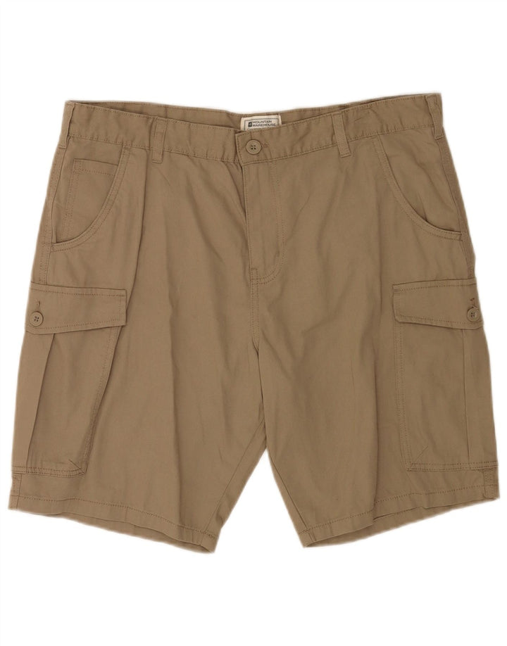 Pantaloncini cargo da uomo Mountain Warehouse W36 grandi in cotone beige