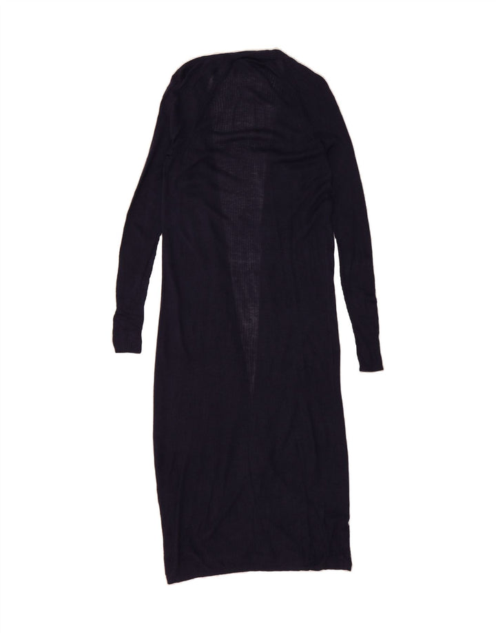 MOSSIMO Womens Longline Cardigan Sweater UK 12 Medium Navy Blue Acrylic Vintage Mossimo and Second-Hand Mossimo from Messina Hembry 