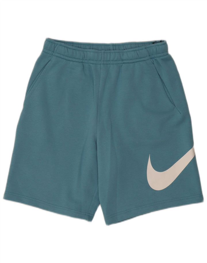 Pantaloncini sportivi grafici Nike da uomo in cotone blu medio
