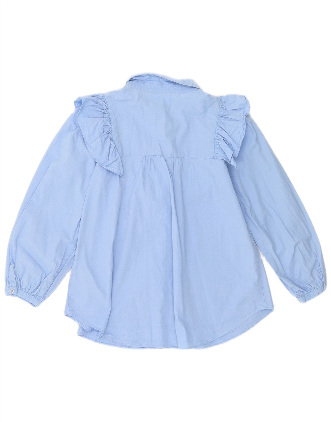 Blusa Zara per ragazze con volant sul davanti 13-14 anni Blu