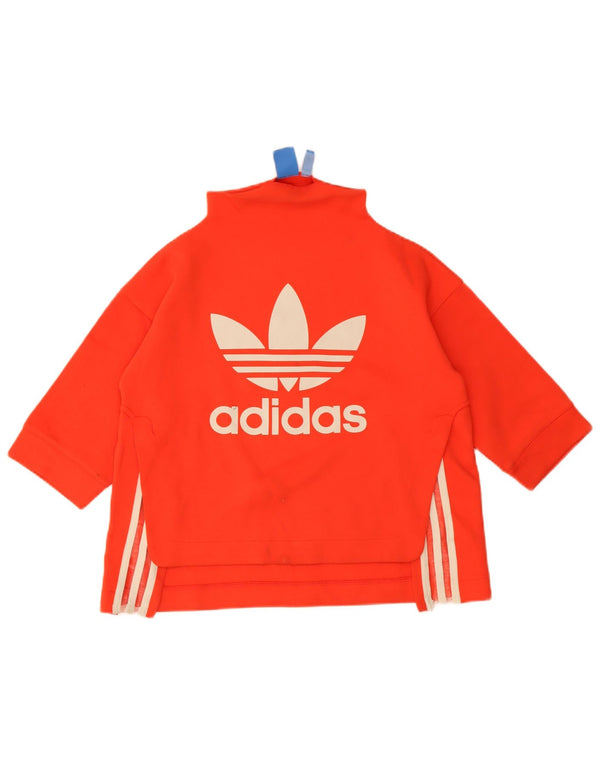 Felpa con grafica oversize da donna Adidas UK 10 Small Rossa
