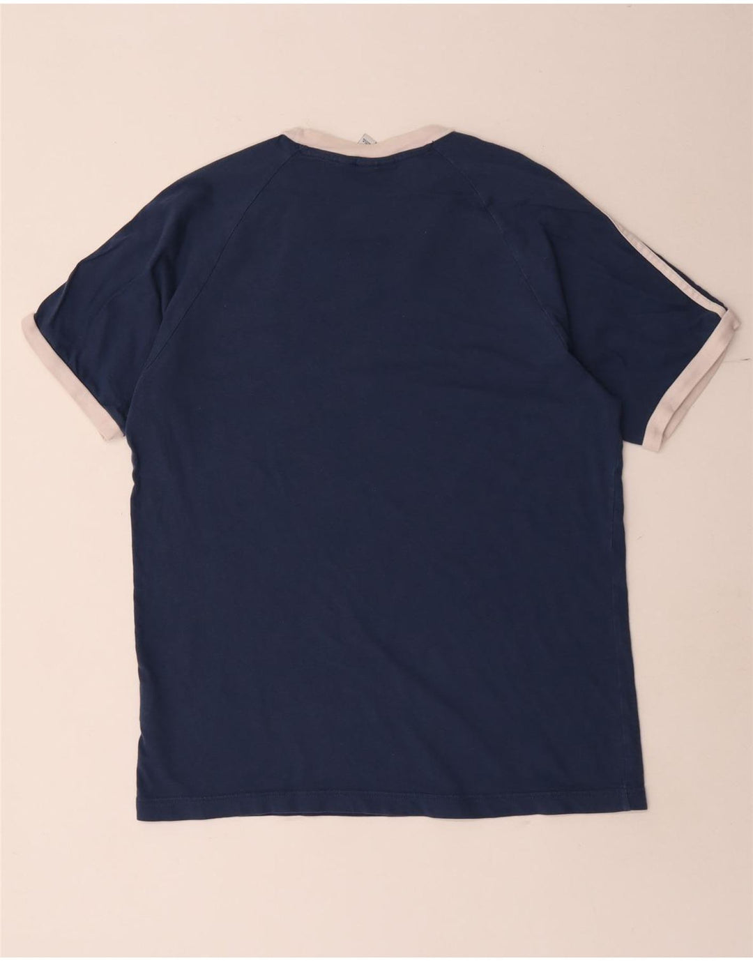 T-shirt da uomo Adidas Top media in cotone blu navy