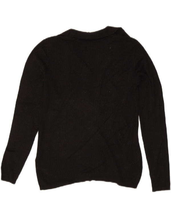 Maglione da donna Marks & Spencer con collo alto UK 12 Viscosa nera media