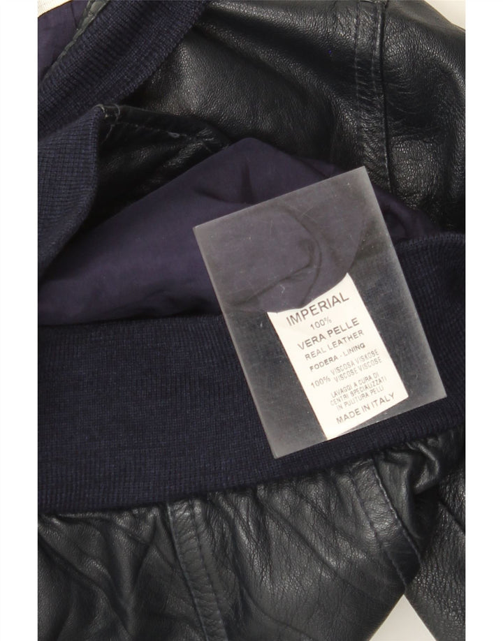 Giacca in pelle da donna Imperial UK 12 Pelle media blu navy