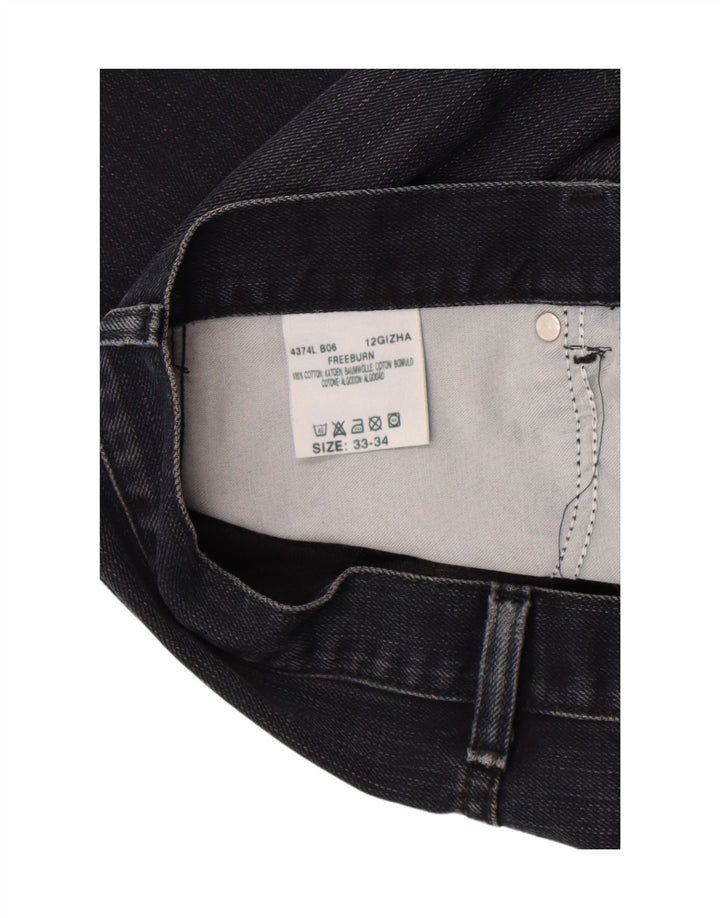 Jeans dritti Lee Freeburn da uomo W33 L34 cotone nero