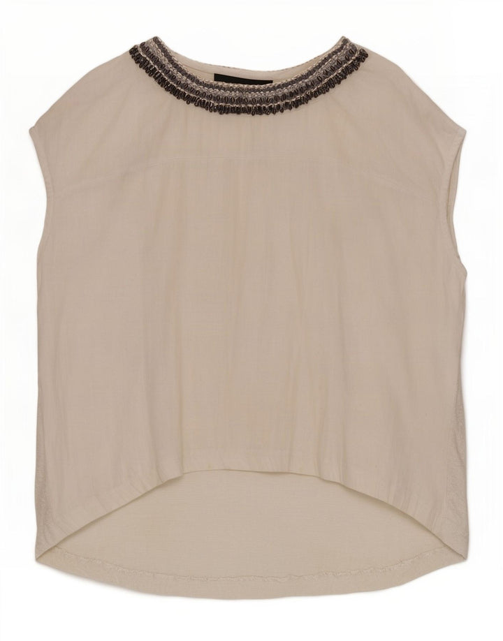 Camicetta oversize da donna Zara UK 10 piccola bianca