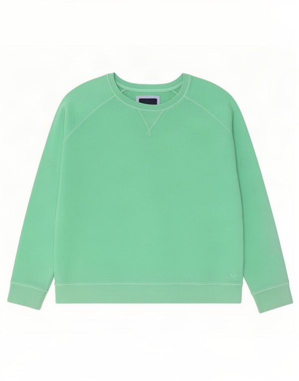 Crew Clothing Womens Oversized Sweatshirt Jumper UK 18 XL Green Cotton