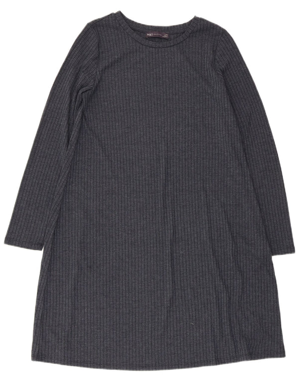 Abito maglione da donna Marks & Spencer UK 10 piccolo poliestere blu navy