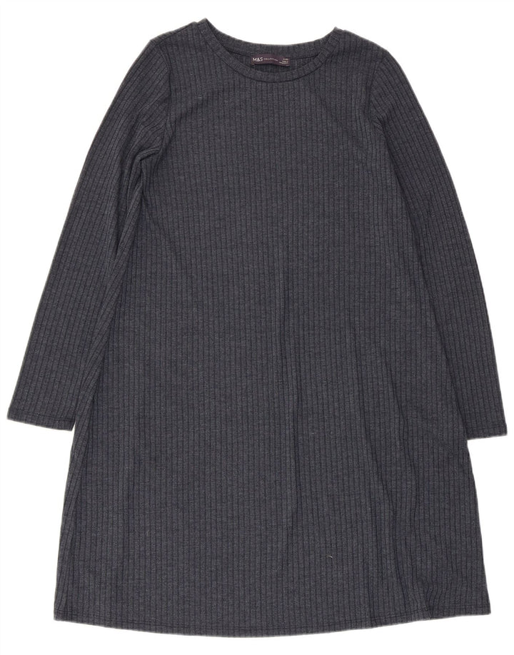 Abito maglione da donna Marks & Spencer UK 10 piccolo poliestere blu navy