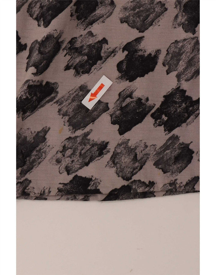 Gonna a trapezio vintage da donna con motivo astratto IT 44 medio W28 grigio