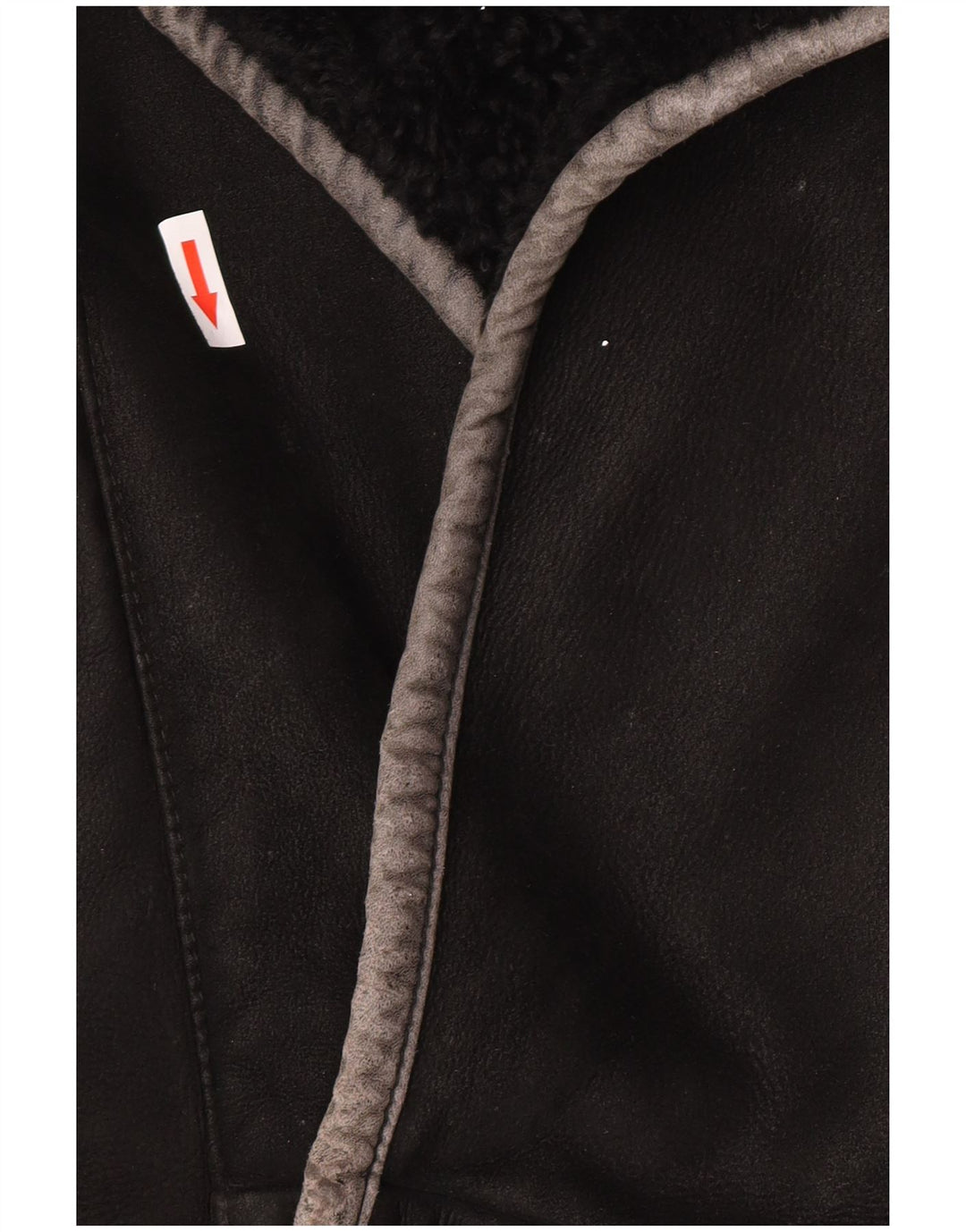 Giacca in shearling vintage da uomo IT 50 grande in shearling nero