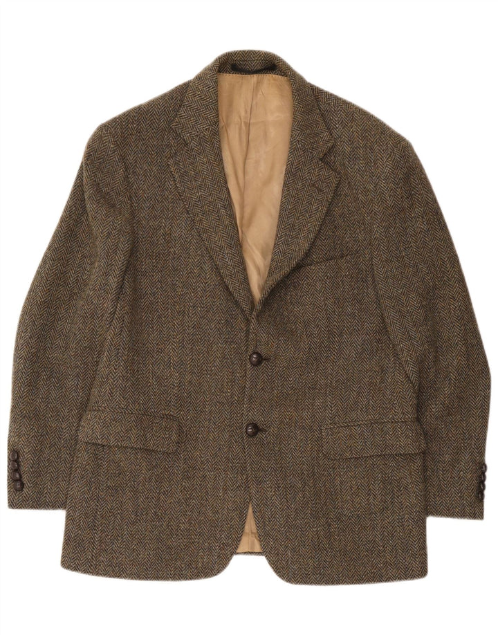 Giacca blazer da uomo in tweed Harris Marks & Spencer UK 40 verde medio