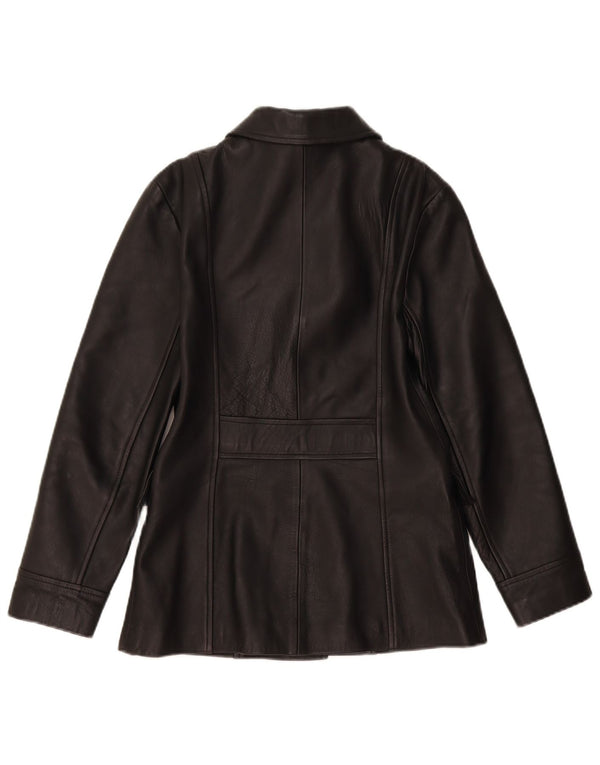 Giacca in pelle da donna Bruno's Of London UK 12 media nera classica