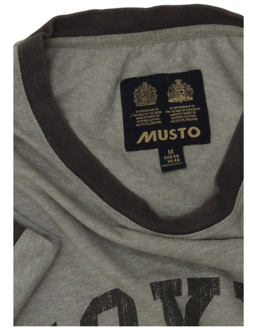 T-shirt grafica da uomo MUSTO Top grigio medio chiazzato
