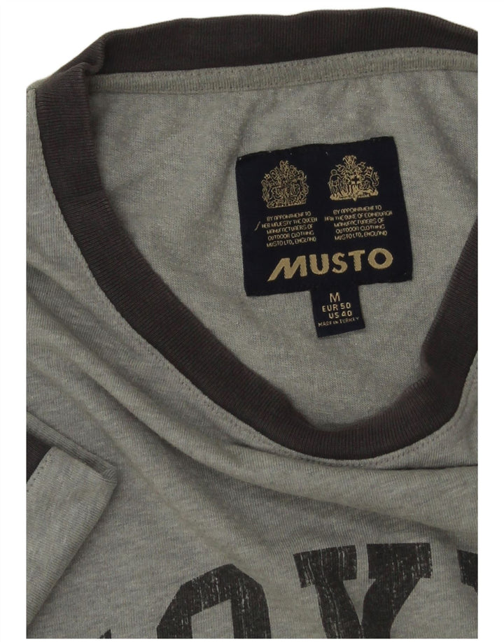 T-shirt grafica da uomo MUSTO Top grigio medio chiazzato