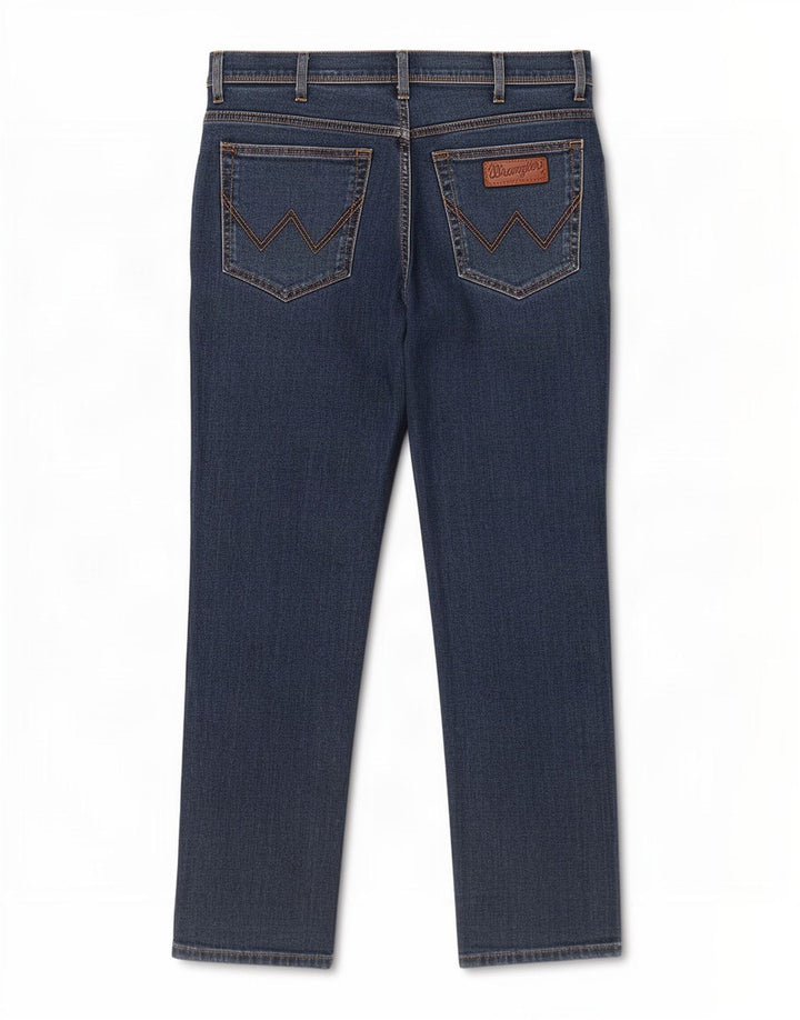 Jeans dritti elasticizzati Texas da uomo Wrangler W36 L26 cotone blu