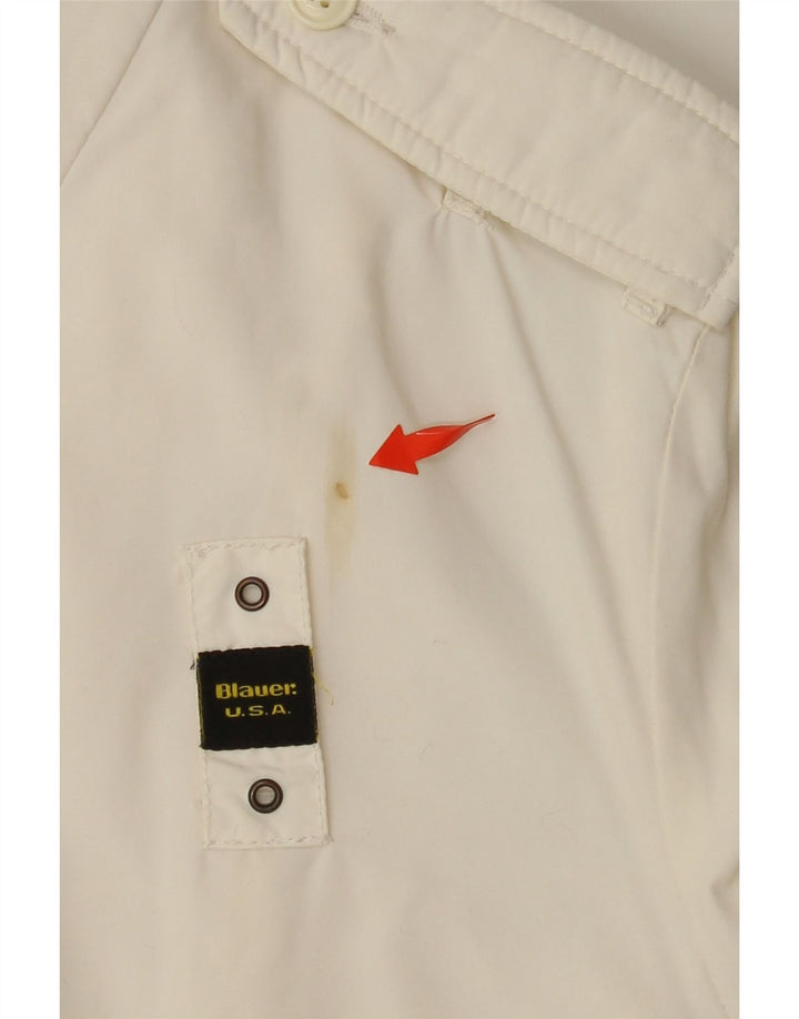 Giacca militare da donna BLAUER UK 14 Large in poliammide bianco sporco